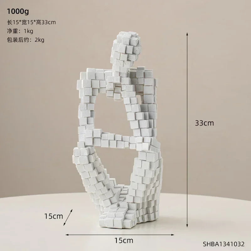 Modern Abstract Thinker Figurine Sculpture