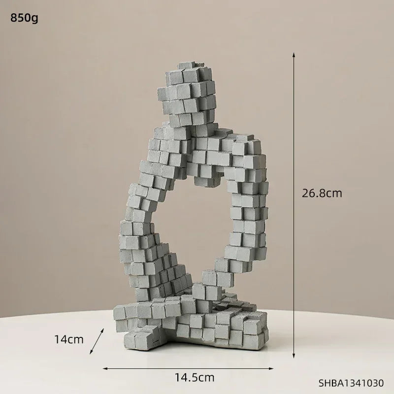 Modern Abstract Thinker Figurine Sculpture