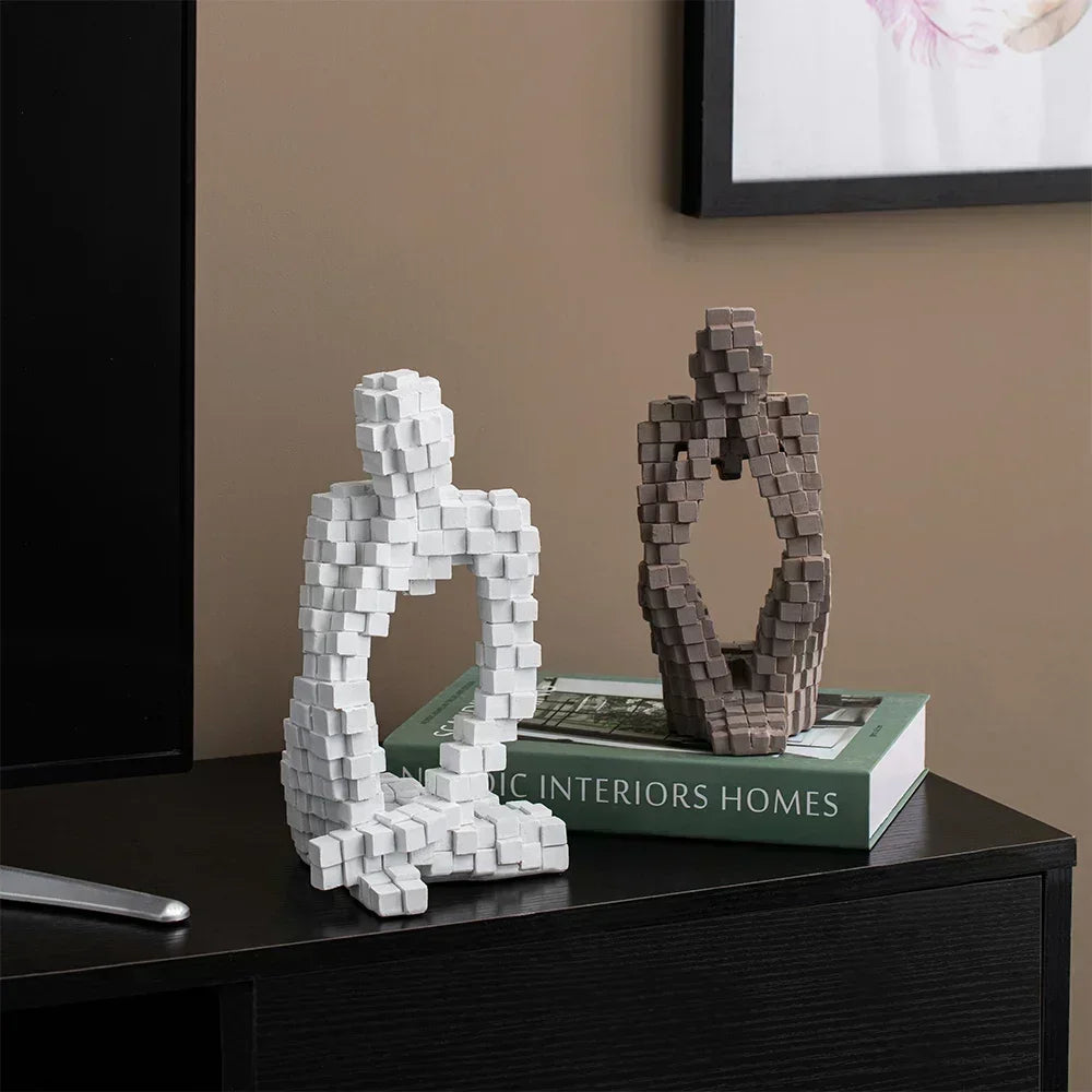 Modern Abstract Thinker Figurine Sculpture