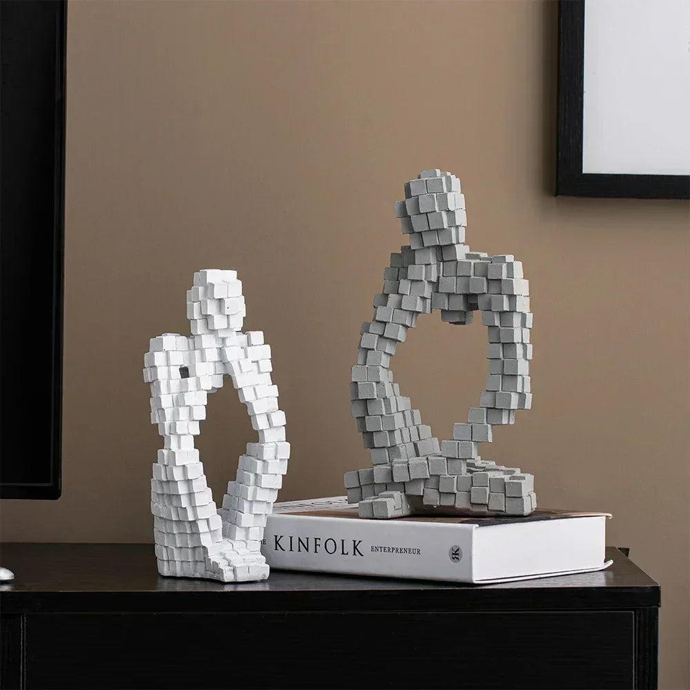 Modern Abstract Thinker Figurine Sculpture