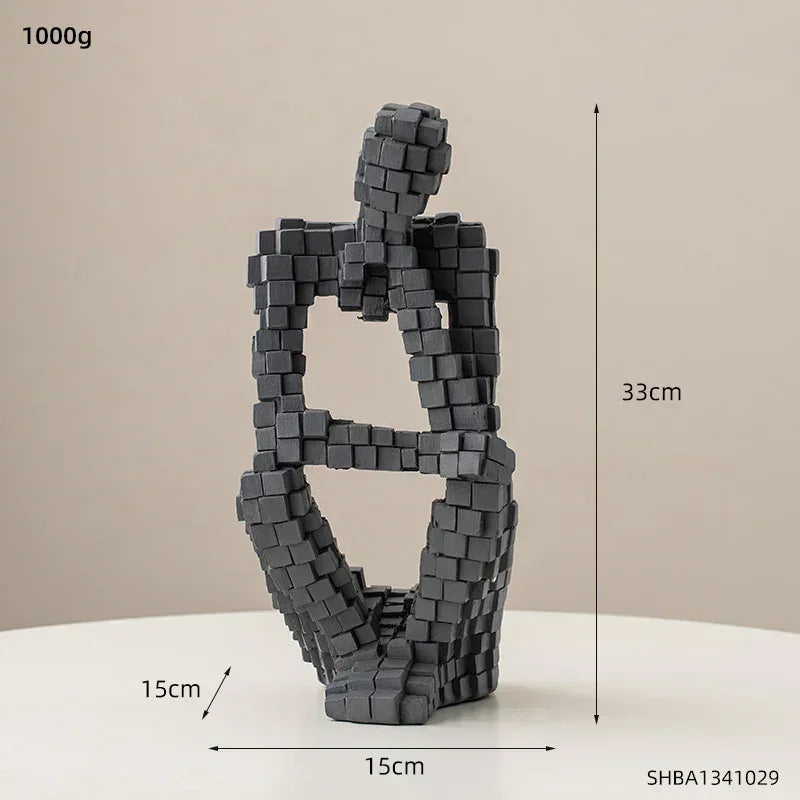Modern Abstract Thinker Figurine Sculpture