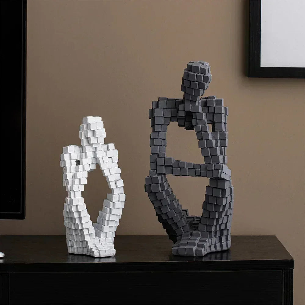 Modern Abstract Thinker Figurine Sculpture