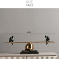 Modern Balance Thinker Sculpture with Golden Ladder for Contemporary Home Decor