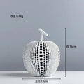 Modern Decorative Fruit Sculpture in Black & White