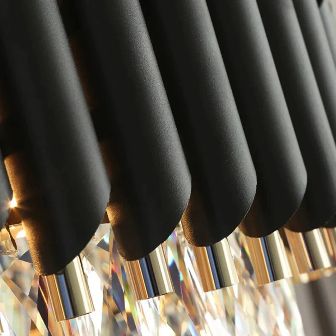 Round Raindrop Crystal Chandelier