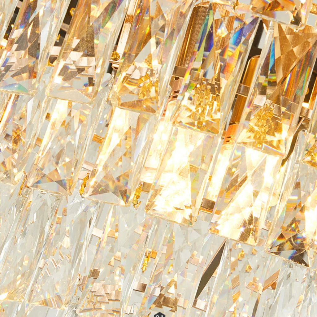 Round Raindrop Crystal Chandelier