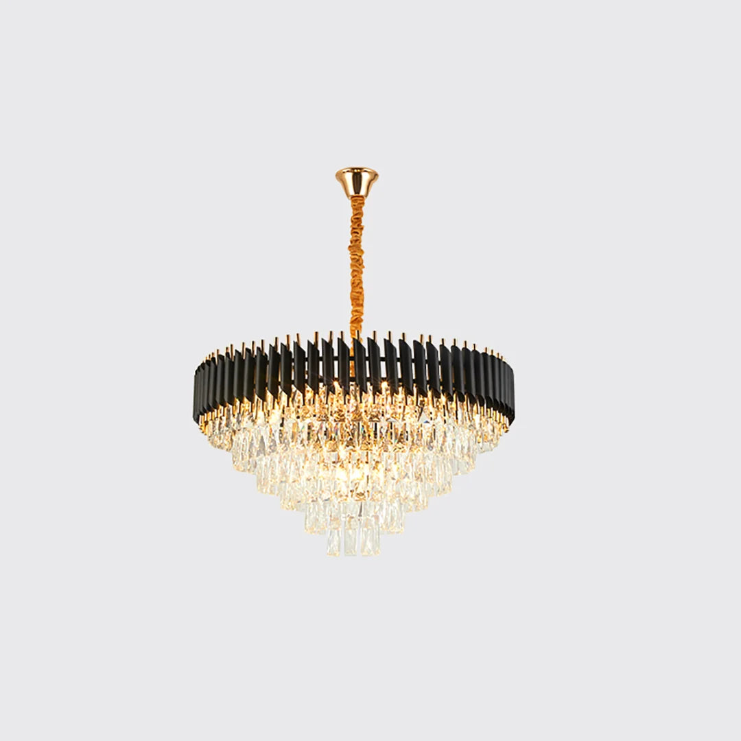 Round Raindrop Crystal Chandelier