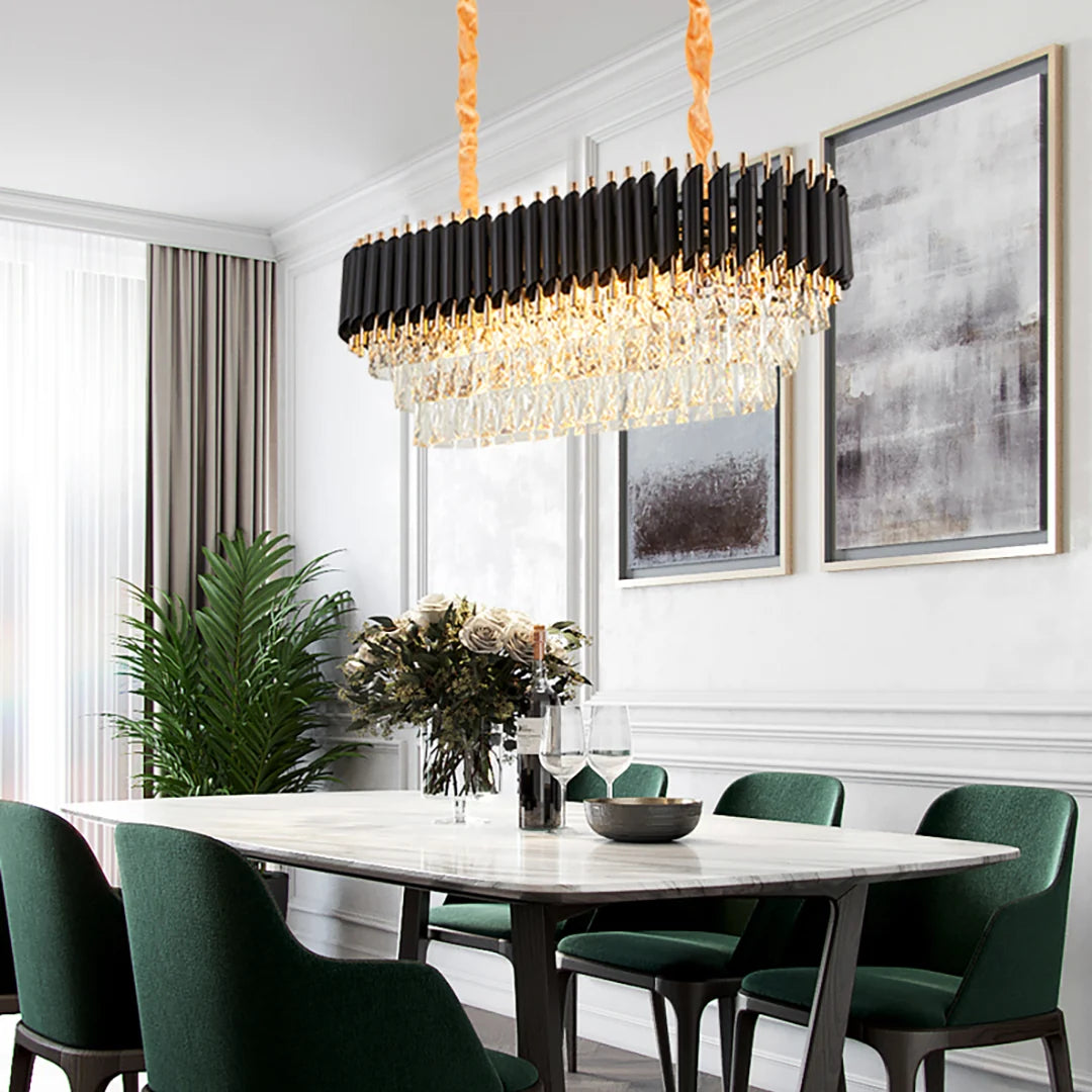 Round Raindrop Crystal Chandelier