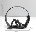 Modern Reading Gentleman Figurine Sculpture for Home Decor