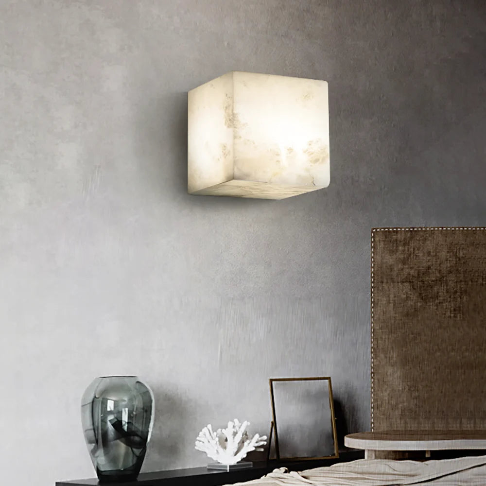 Modern Square Alabaster Wall Lamp