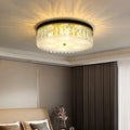 Modern Leather Crystal Ceiling Lamp