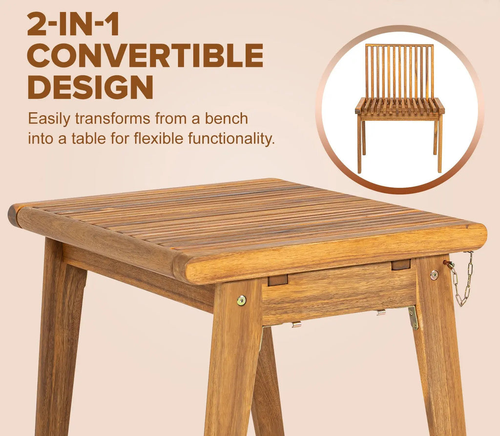 Outdoor Modular Folding Wooden Bench – 1 Pc.