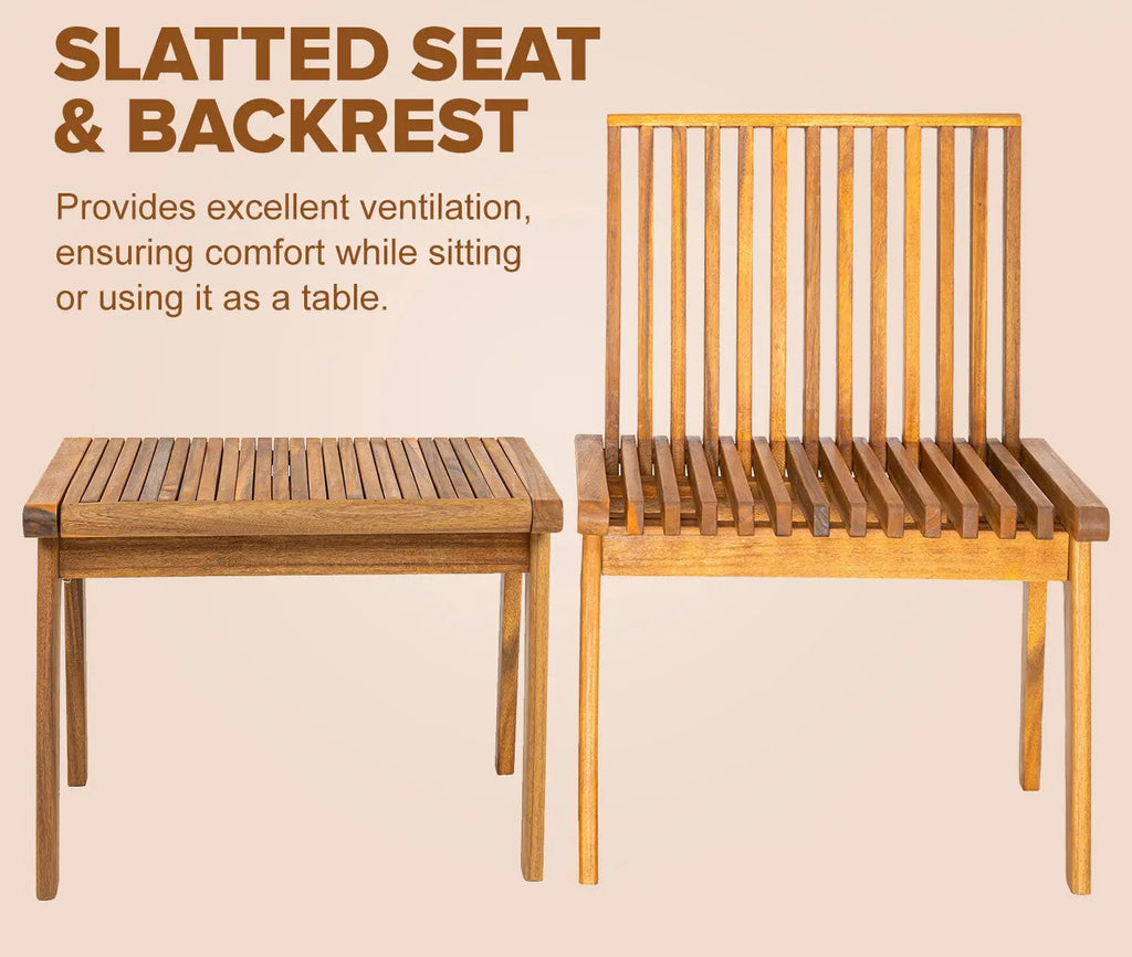 Outdoor Modular Folding Wooden Bench – 1 Pc.