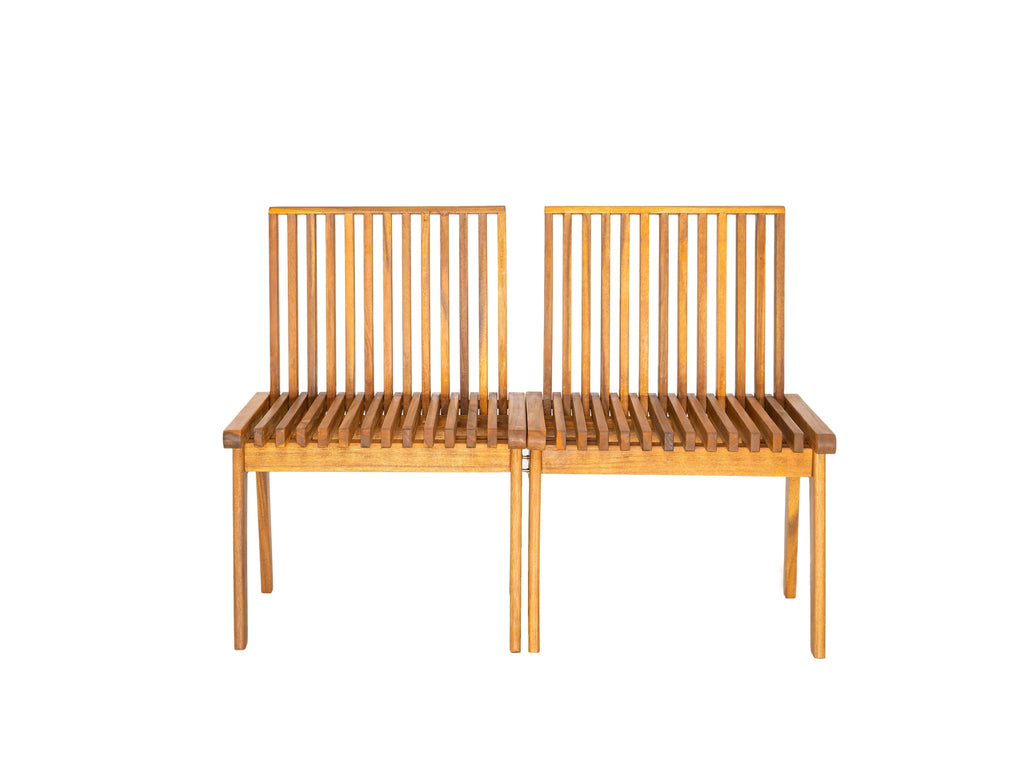 Modular Folding Wooden Bench – 2 Pc.