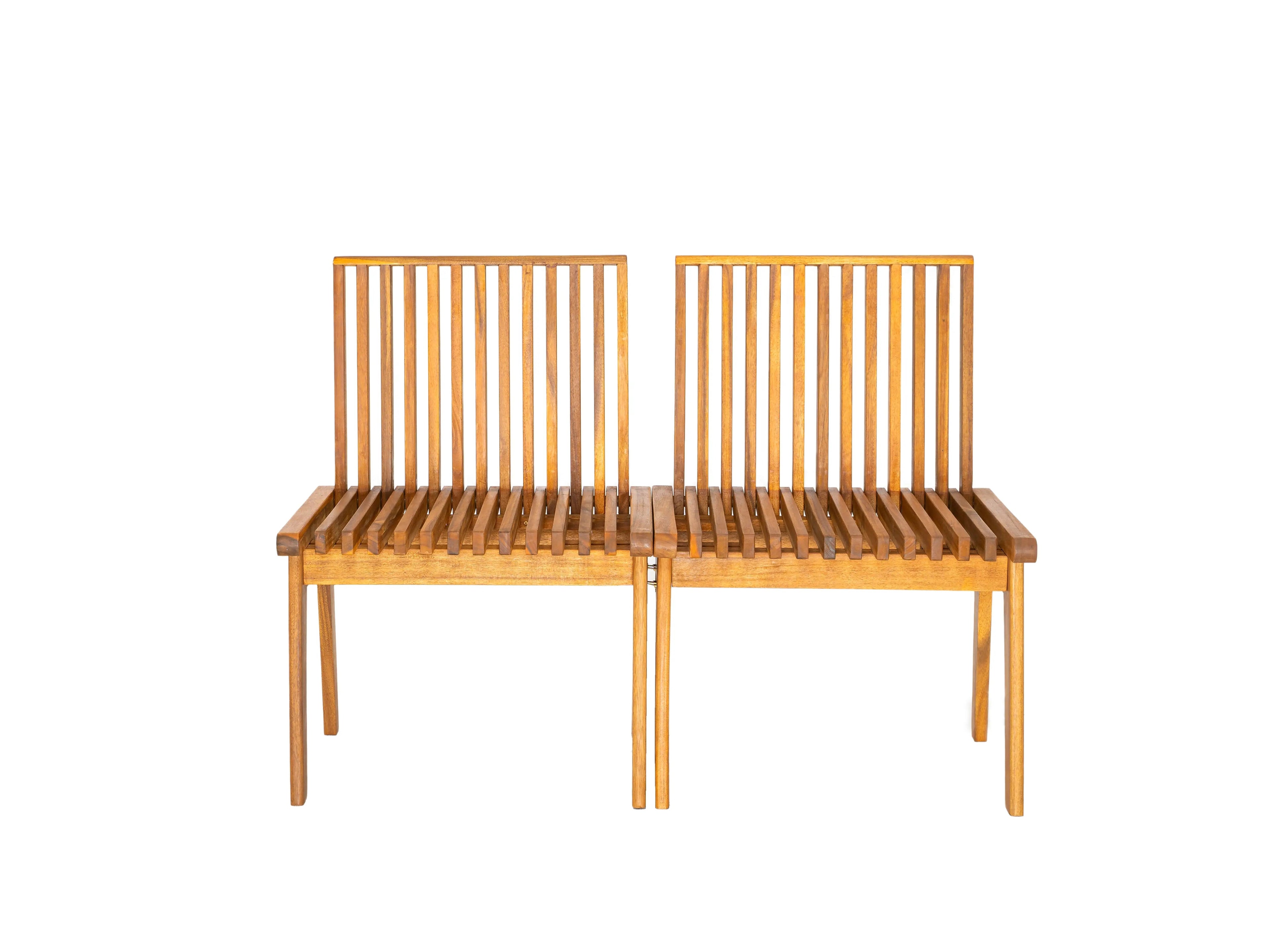 Modular Folding Wooden Bench – 2 Pc.