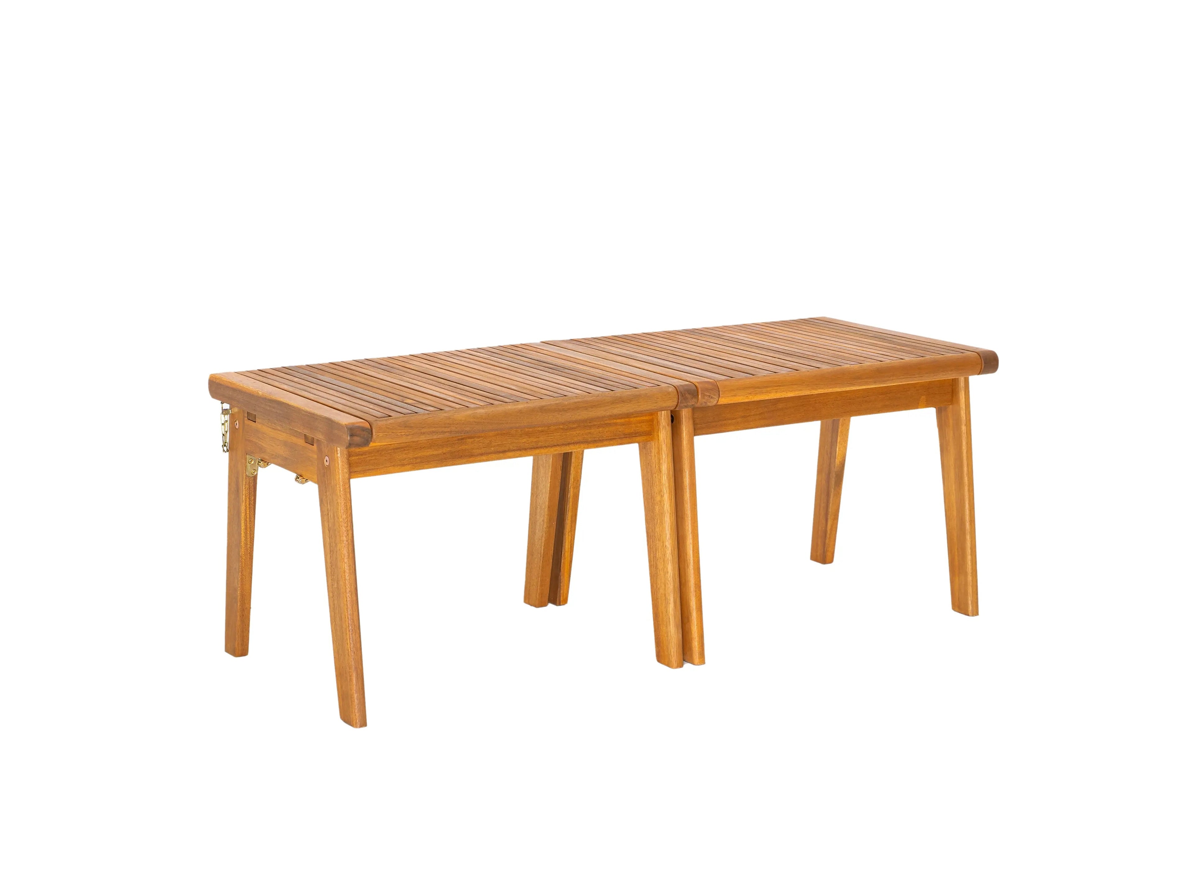 Modular Folding Wooden Bench – 2 Pc.