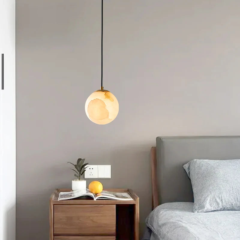 Moon Alabaster Pendant Light