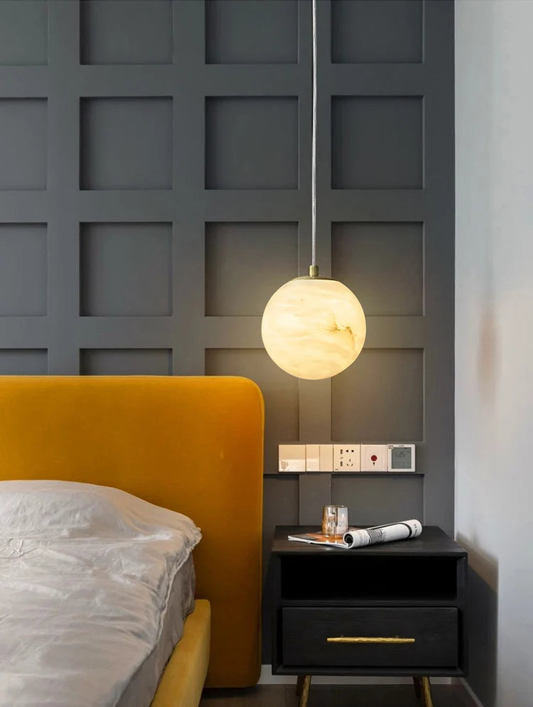 Moon Alabaster Pendant Light