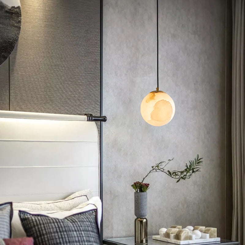 Moon Alabaster Pendant Light