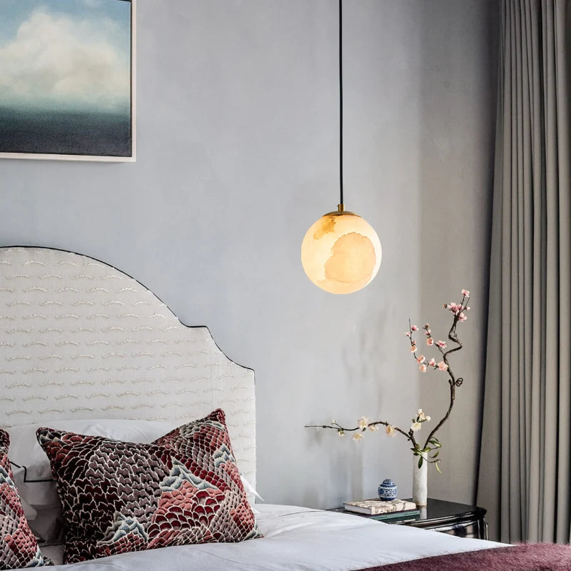 Moon Alabaster Pendant Light