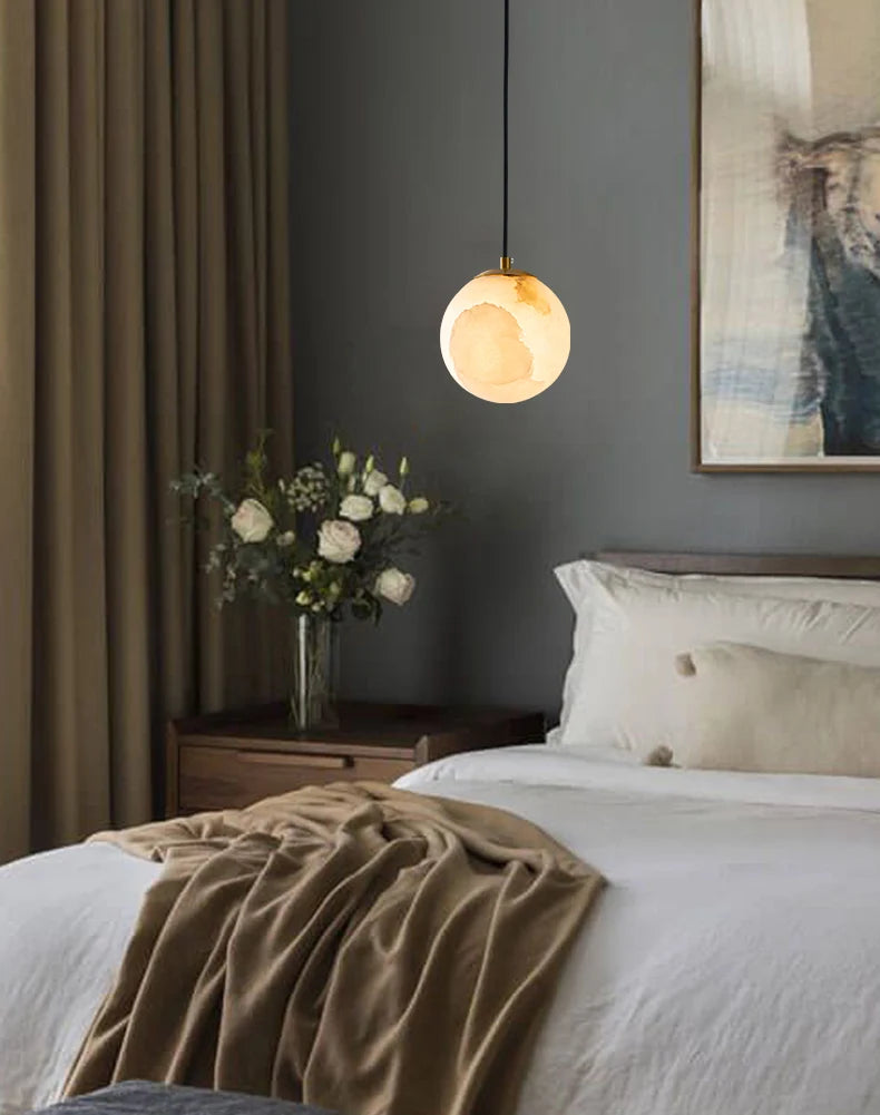 Moon Alabaster Pendant Light