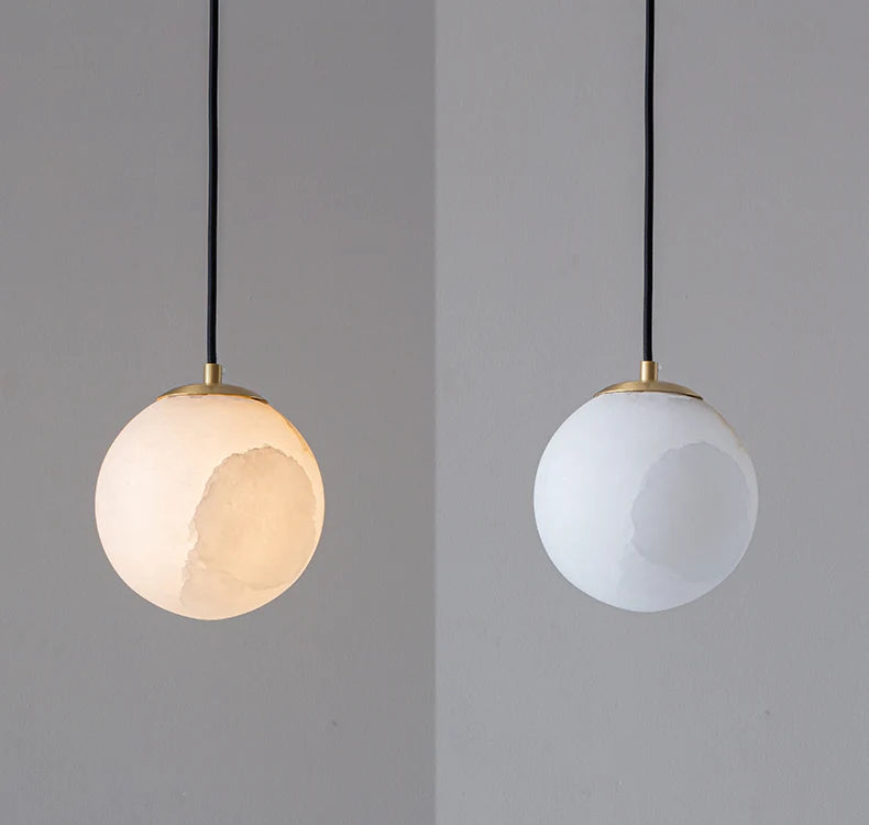 Moon Alabaster Pendant Light