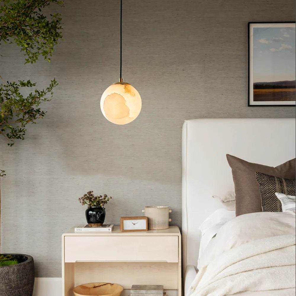 Moon Alabaster Pendant Light
