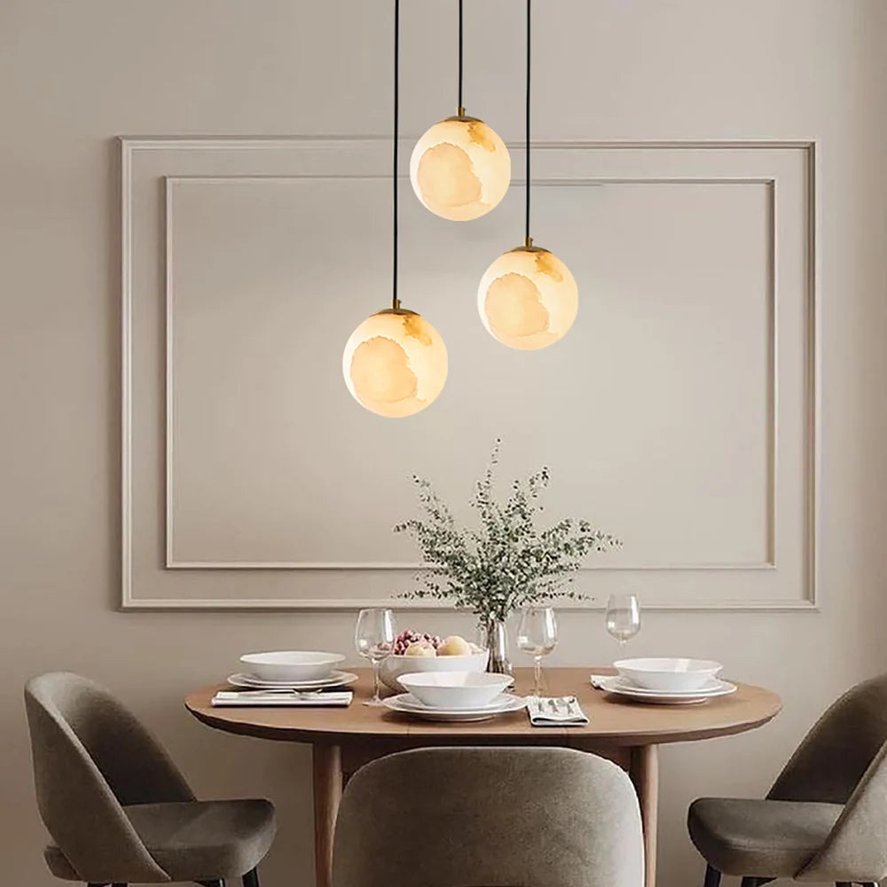 Moon Alabaster Pendant Light