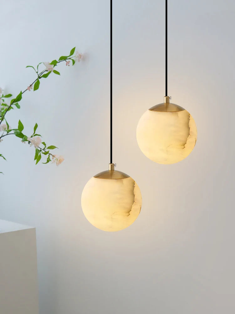 Moon Alabaster Pendant Light