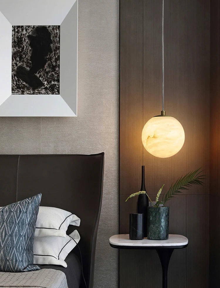 Moon Alabaster Pendant Light