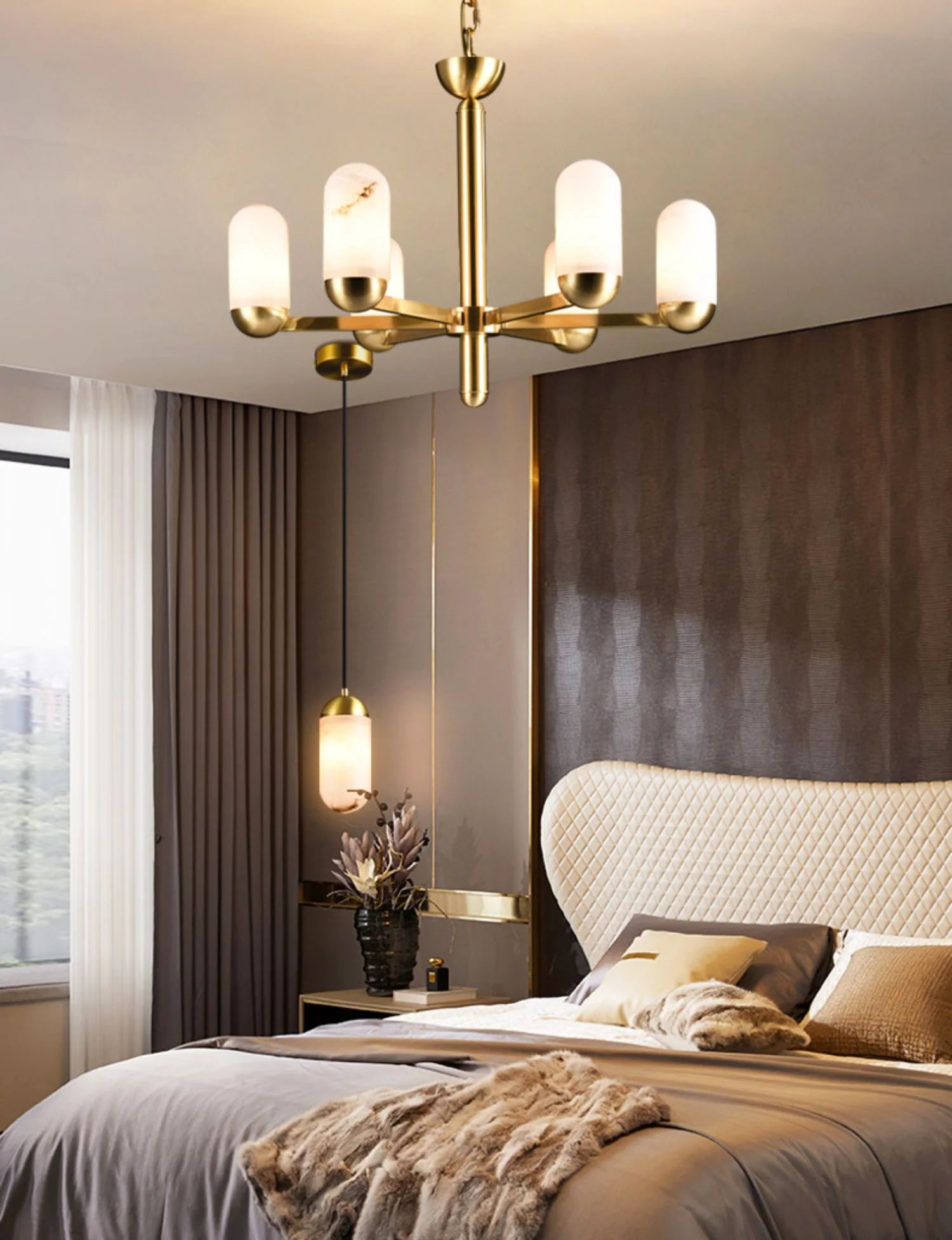 Moonshade Marble Chandelier