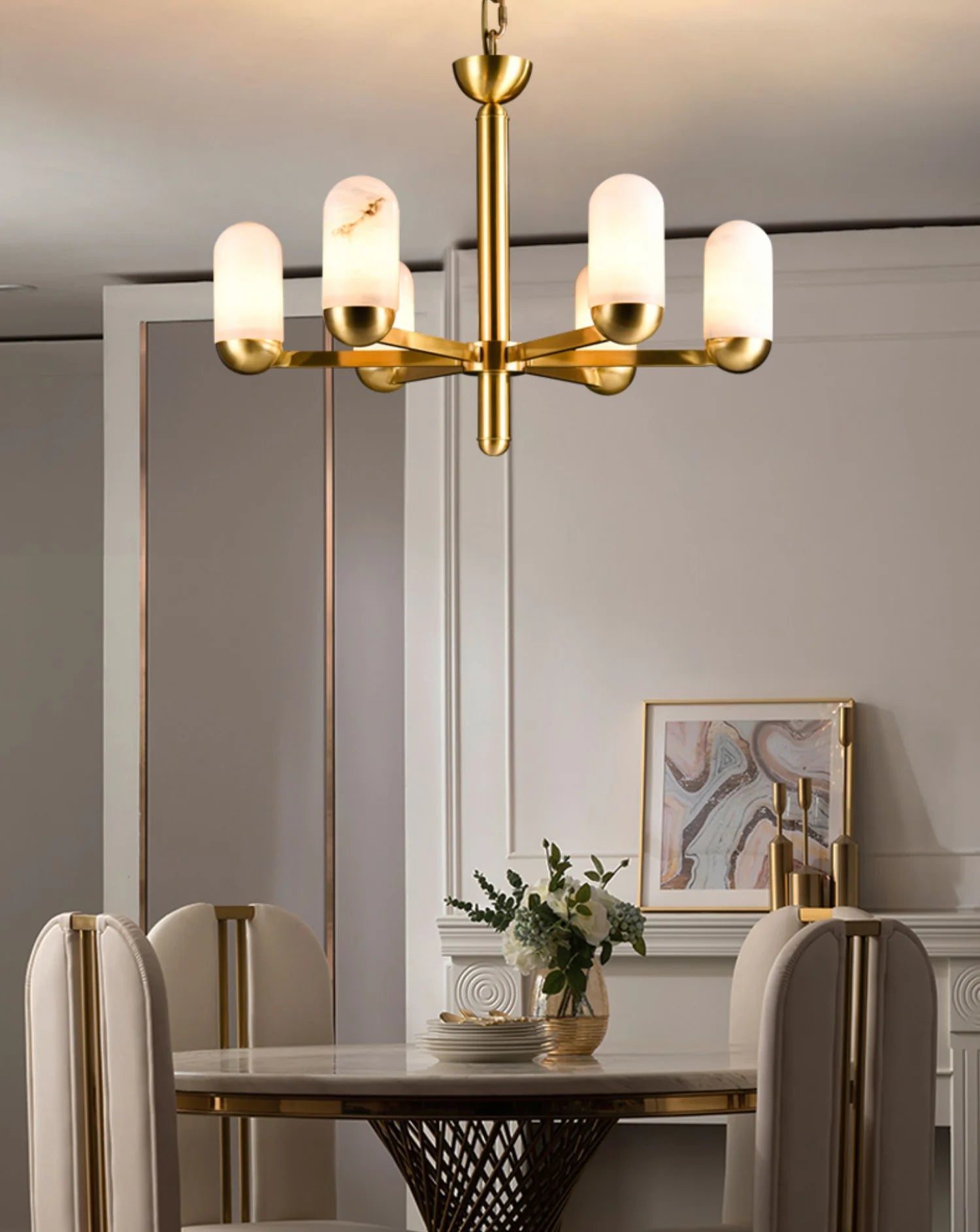 Moonshade Marble Chandelier