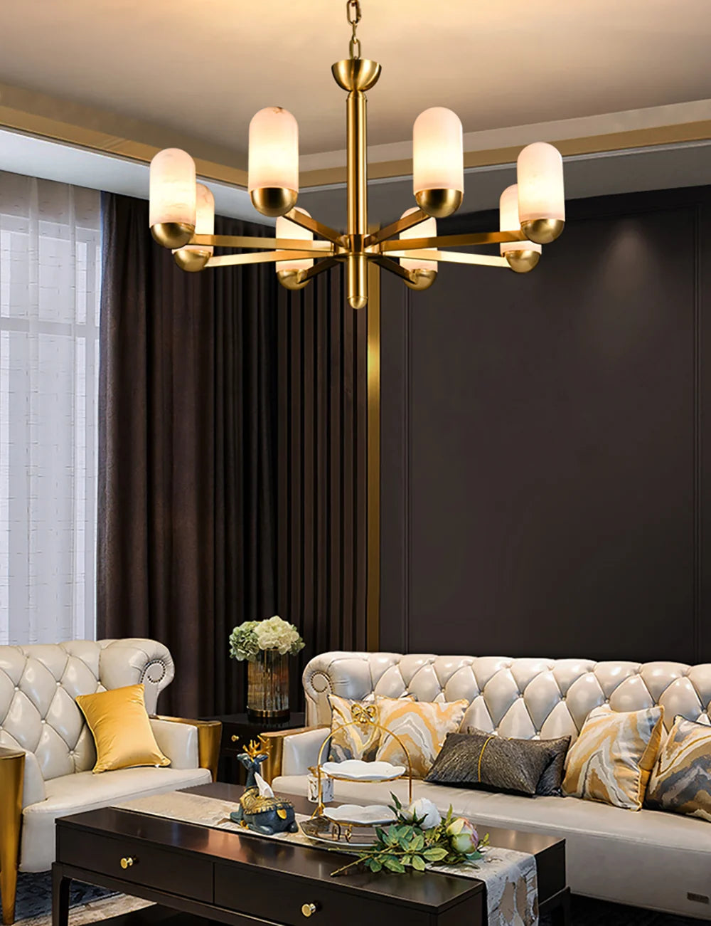 Moonshade Marble Chandelier
