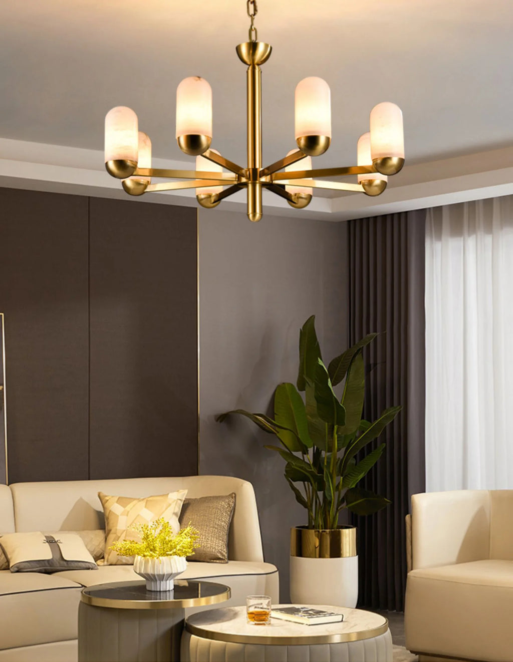 Moonshade Marble Chandelier