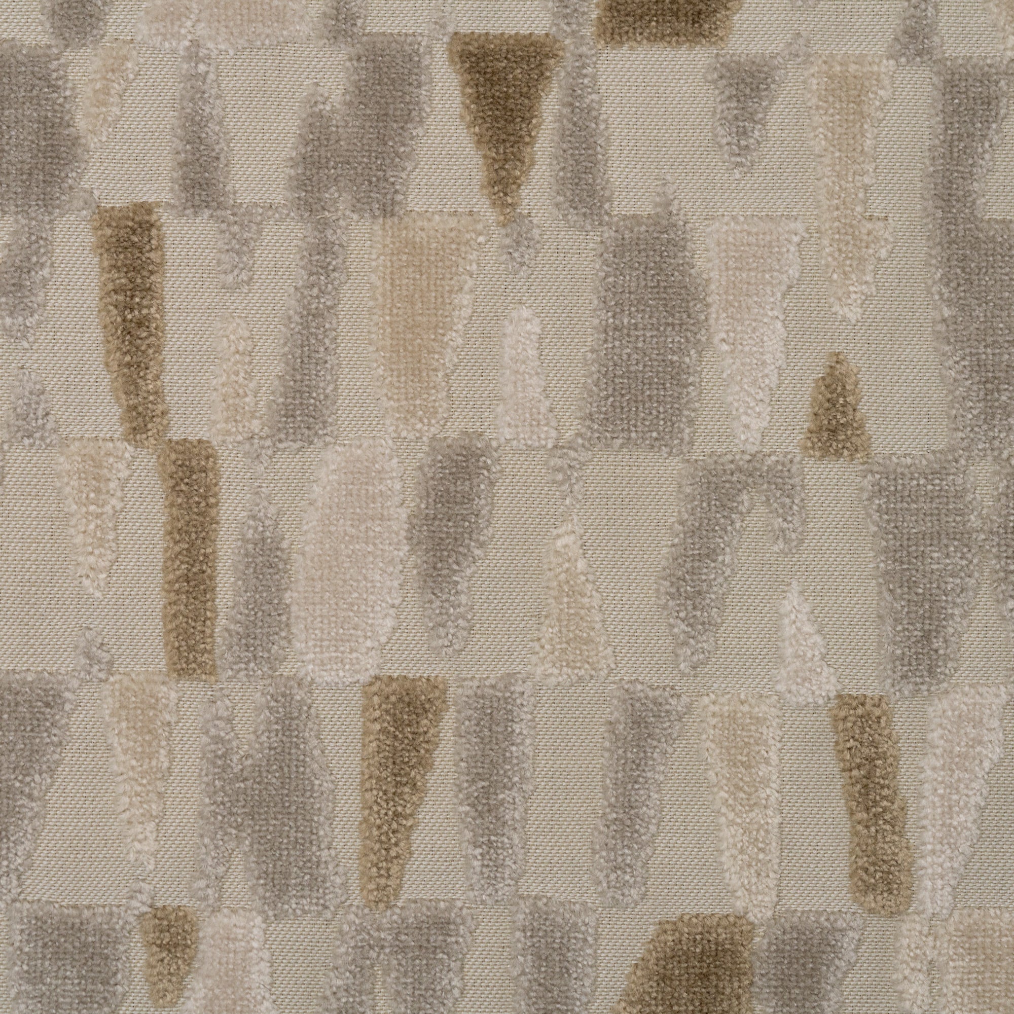 MOSAIC - GEOMETRIC PATTERN CUT VELVET UPHOLSTERY FABRIC BY THE YARD