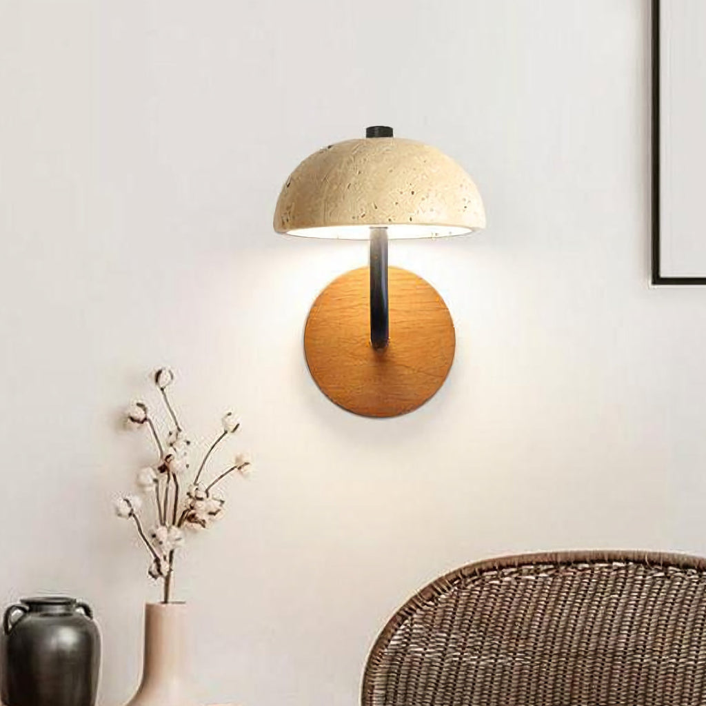 Mushroom Natural Stone Wall Lamp