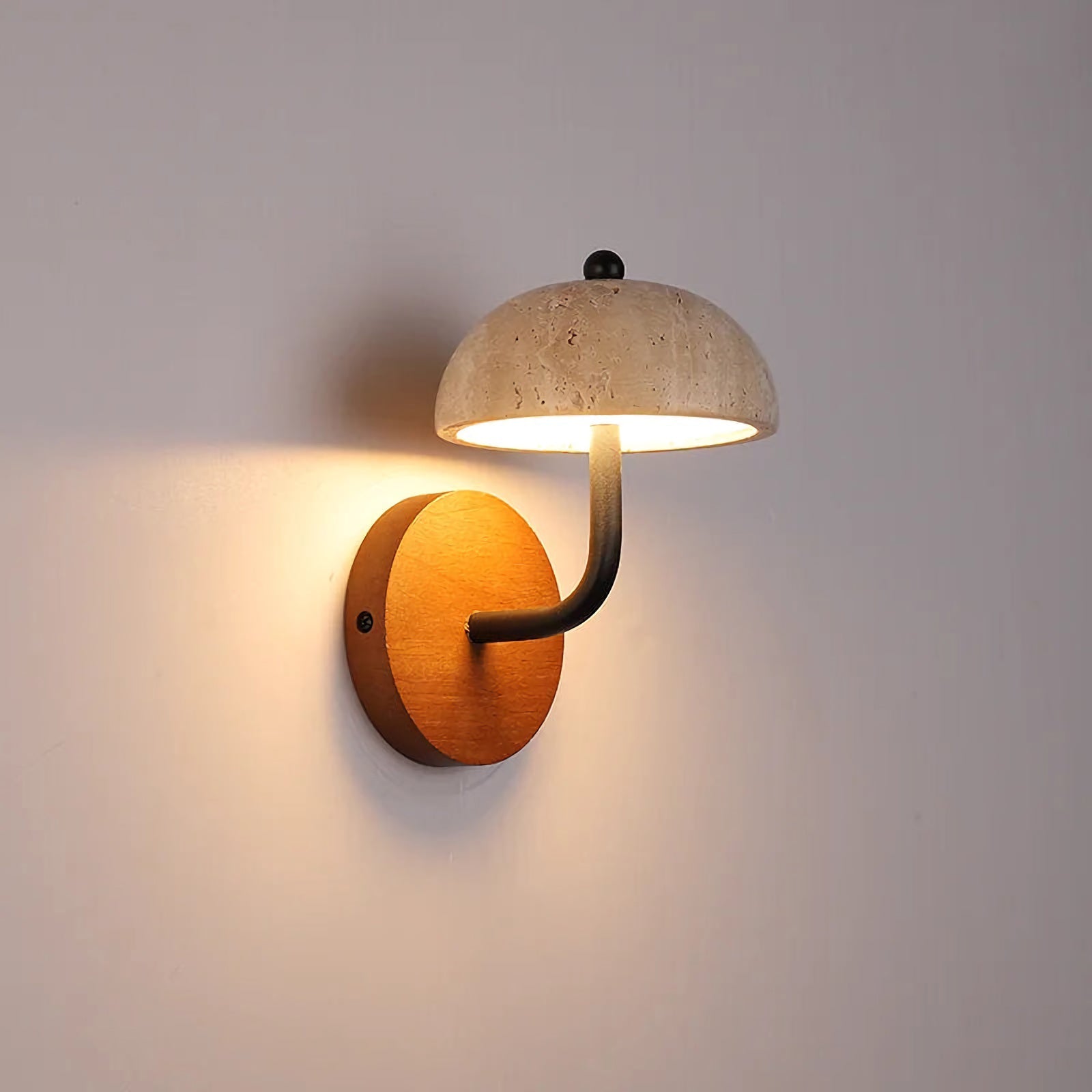 Mushroom Natural Stone Wall Lamp