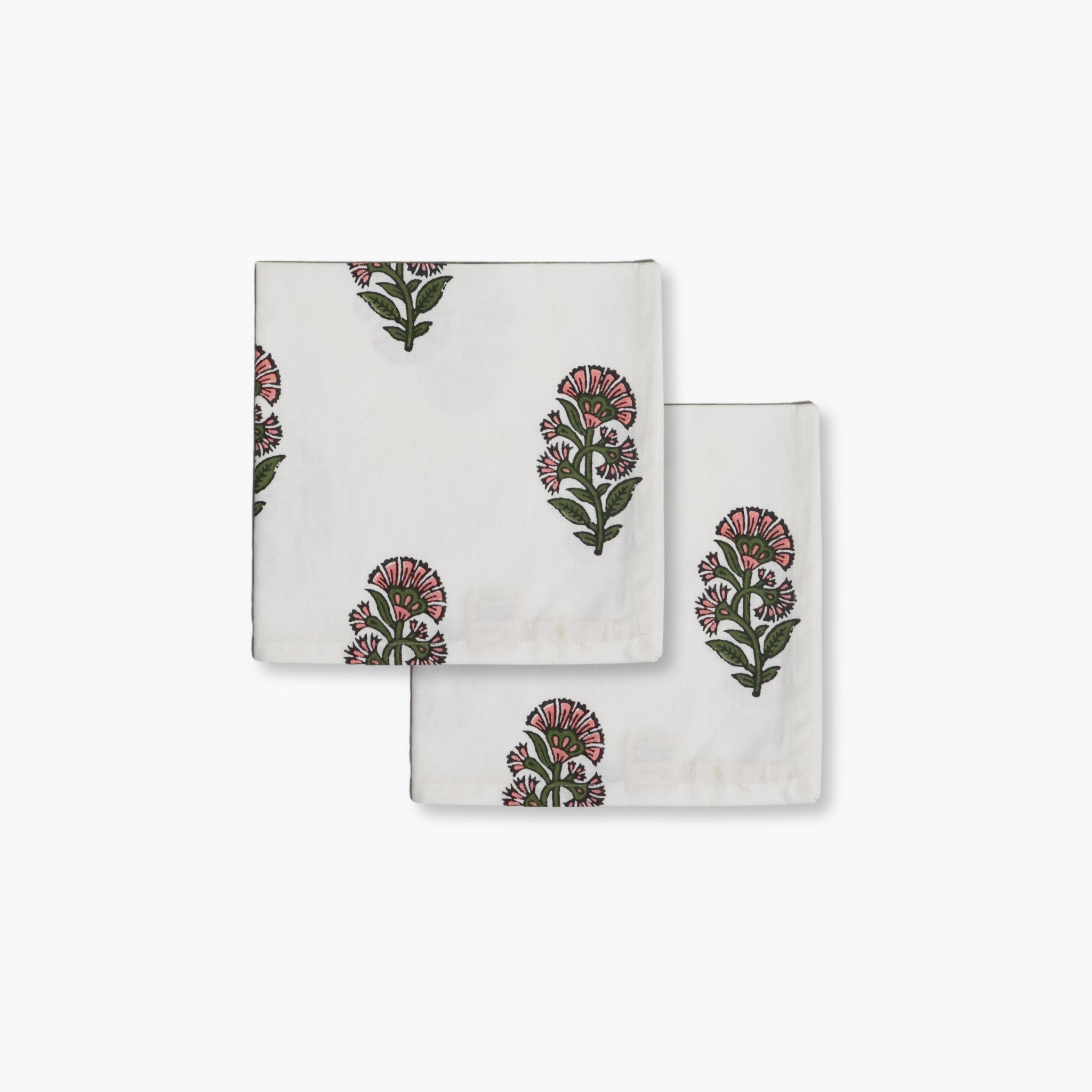 Begum Cotton Table Napkins — Pink, Set of 2