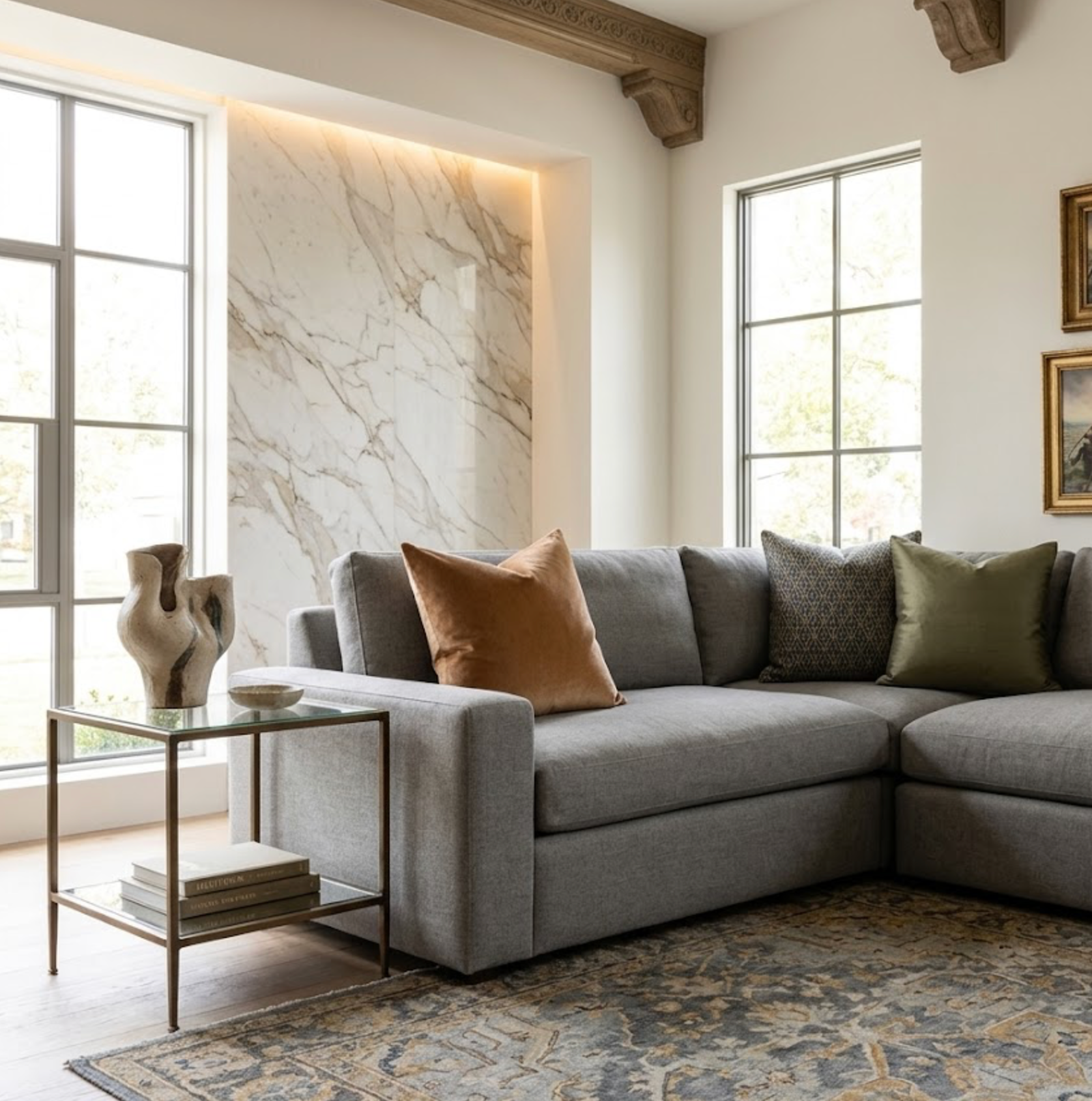New Fortune Velvet Pillow Cover in Harvest Moon, Holly Hunt Textiles