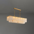 Natural Alabaster Linear Dining Chandelier