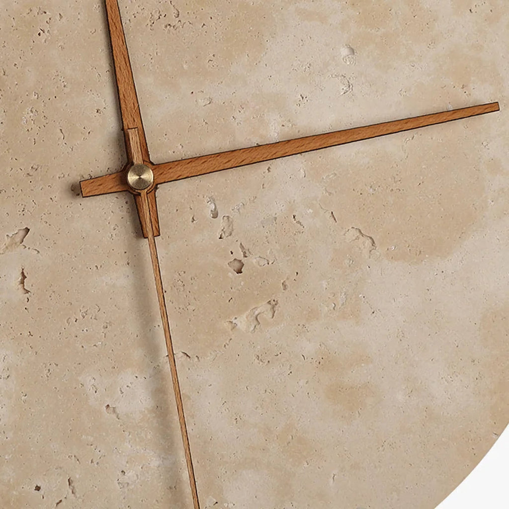 Natural Stone Clock Wall Lamp