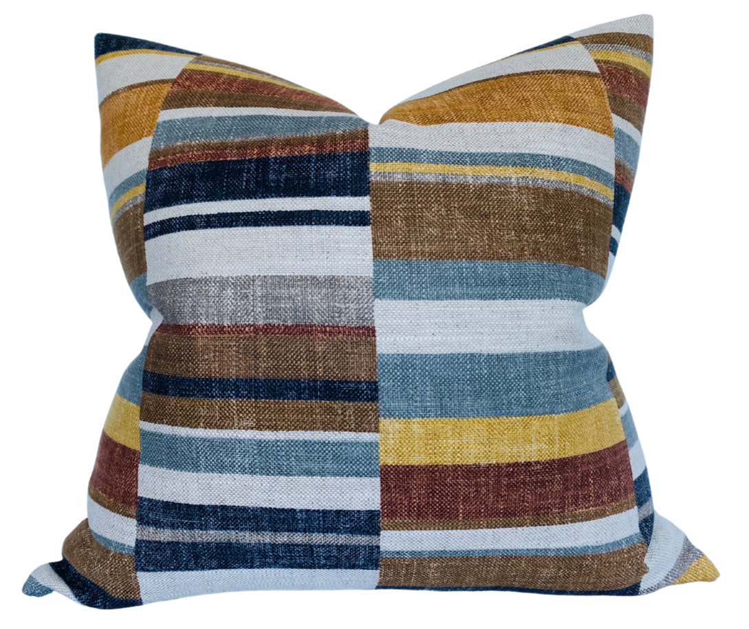 Nomad Block Print Pillow Cover in Rust