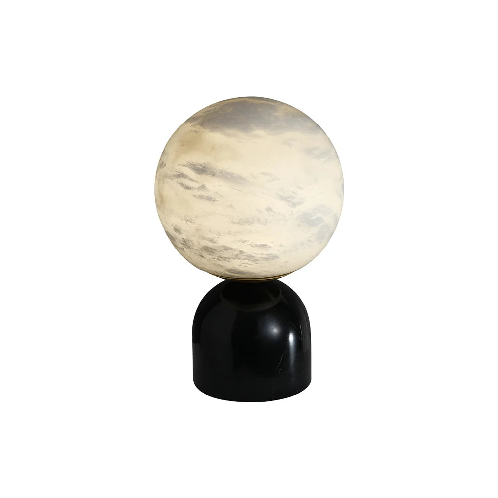 Round Alabaster Table Lamp