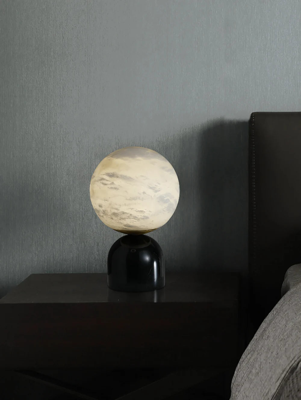 Round Alabaster Table Lamp