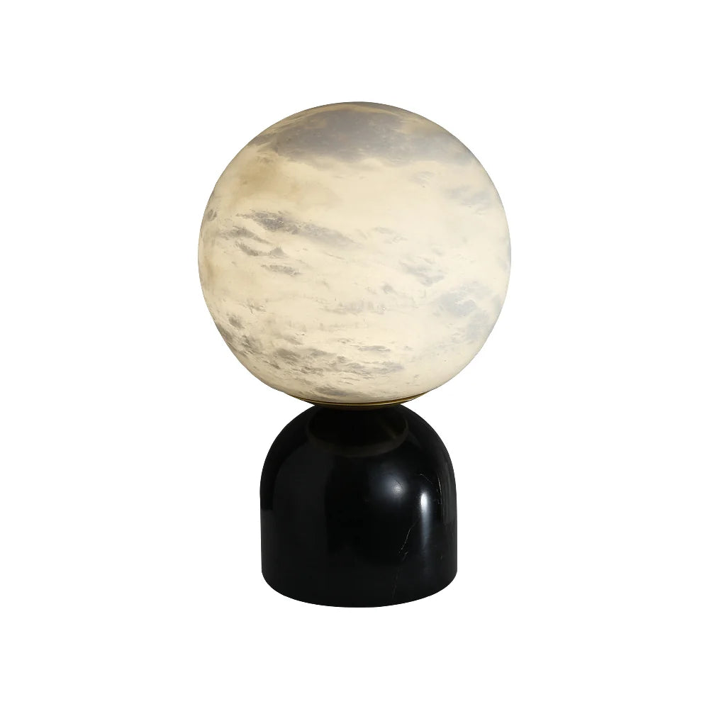 Round Alabaster Table Lamp