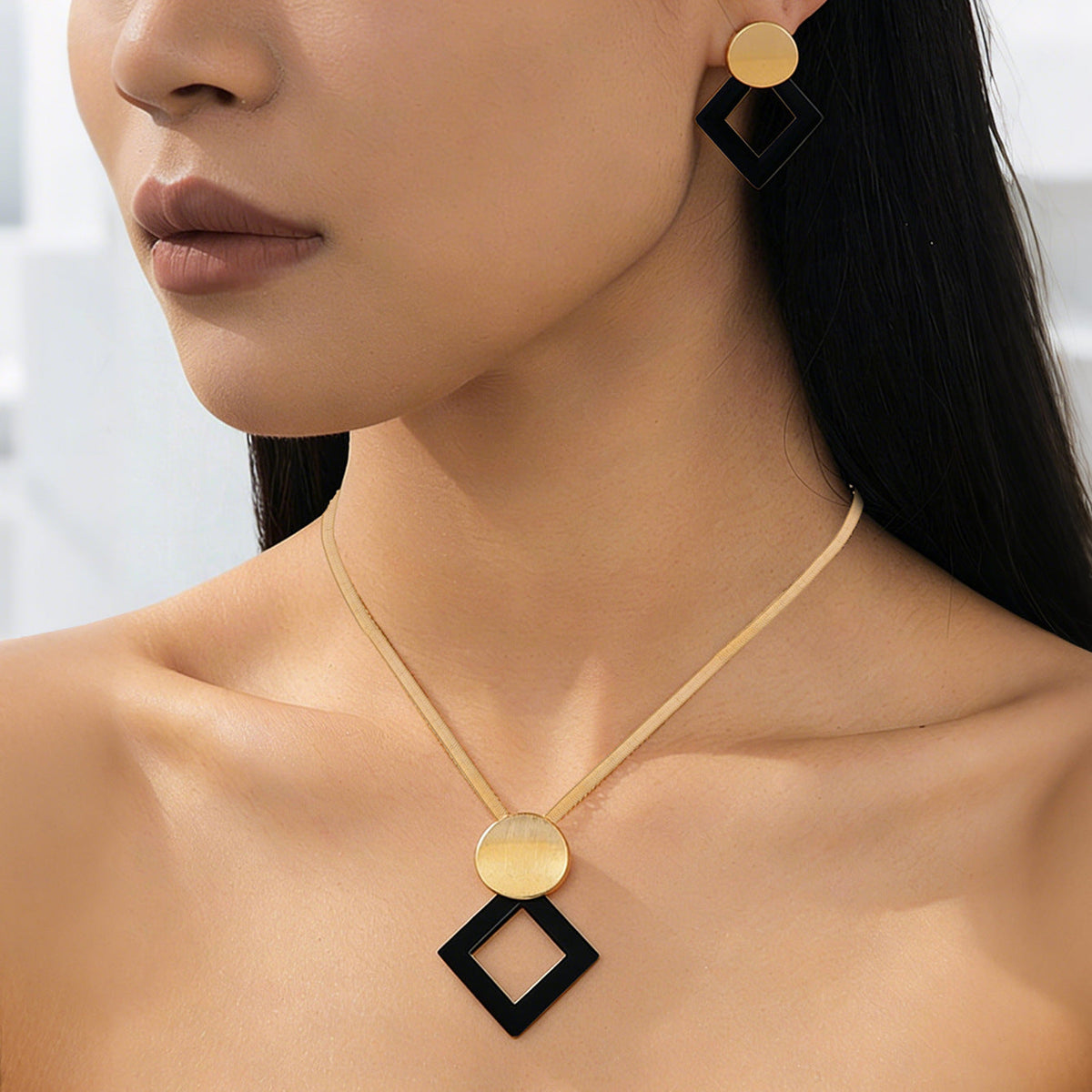 Geometric Chain Jewelry Set