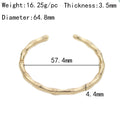Women's Retro Stretch Bamboo Joint Copper Gold Festival Bracelets