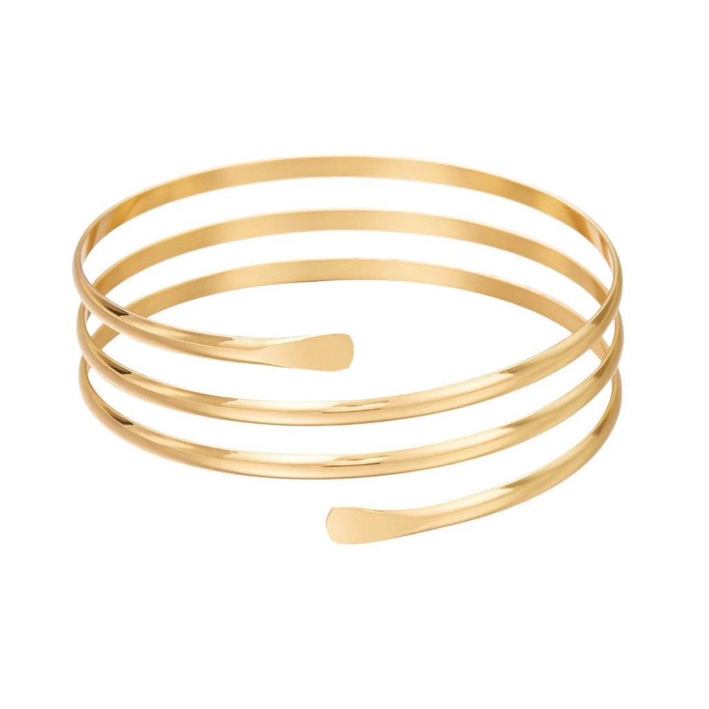 Women's Simple Geometric Metal Armband Personality Geometry Hip Hop Bracelet