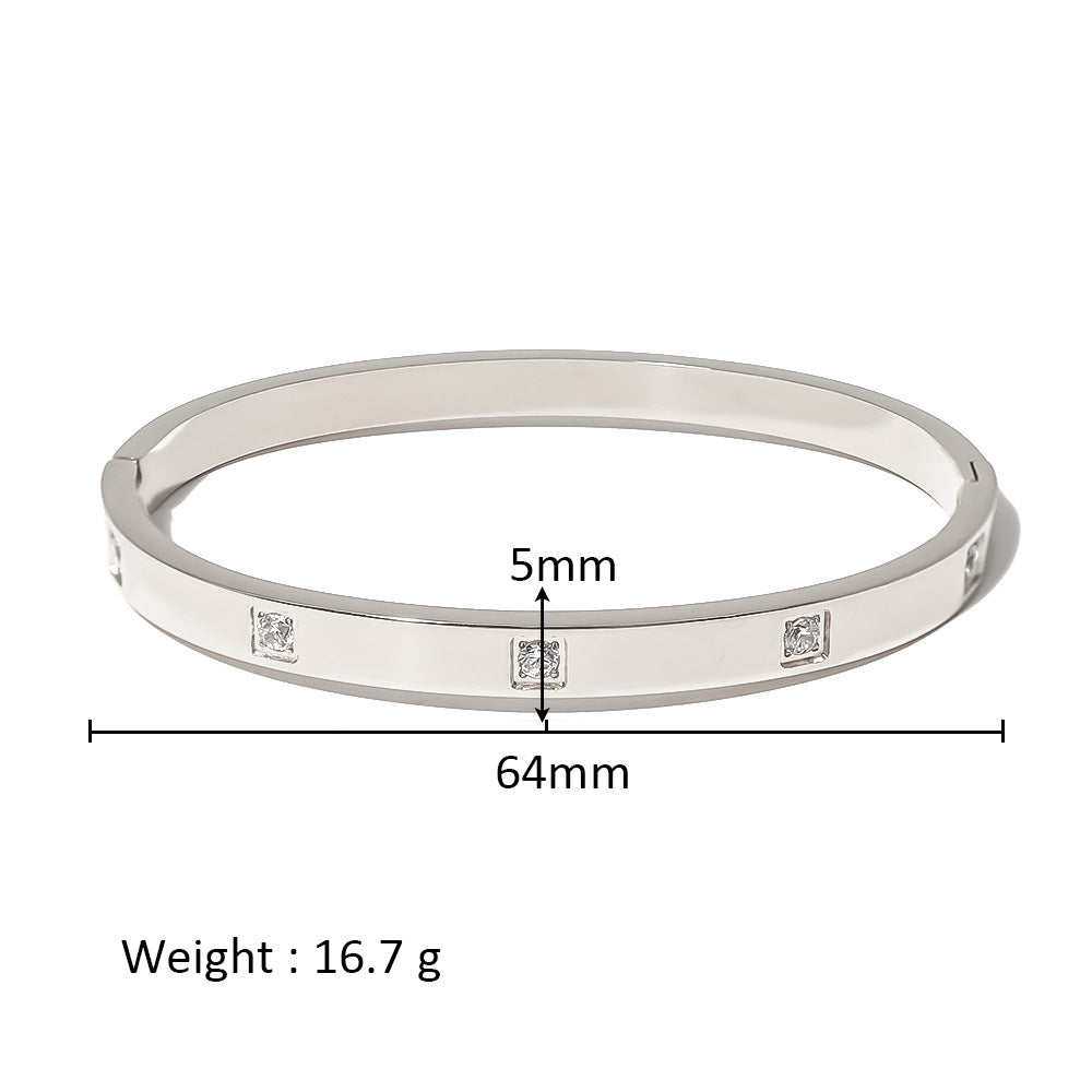 Women's Stainless Steel Electroplated Eight Awn Star Flower Geometric Bracelets