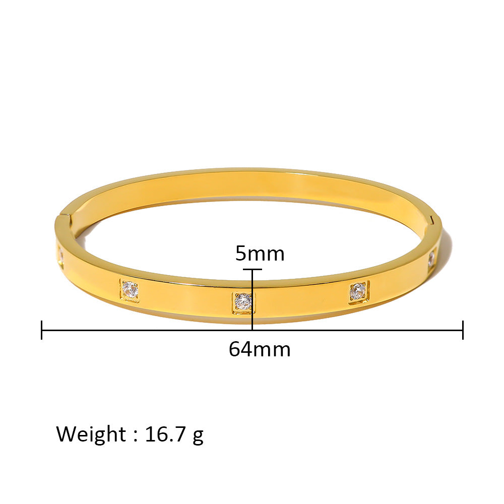 Women's Stainless Steel Electroplated Eight Awn Star Flower Geometric Bracelets